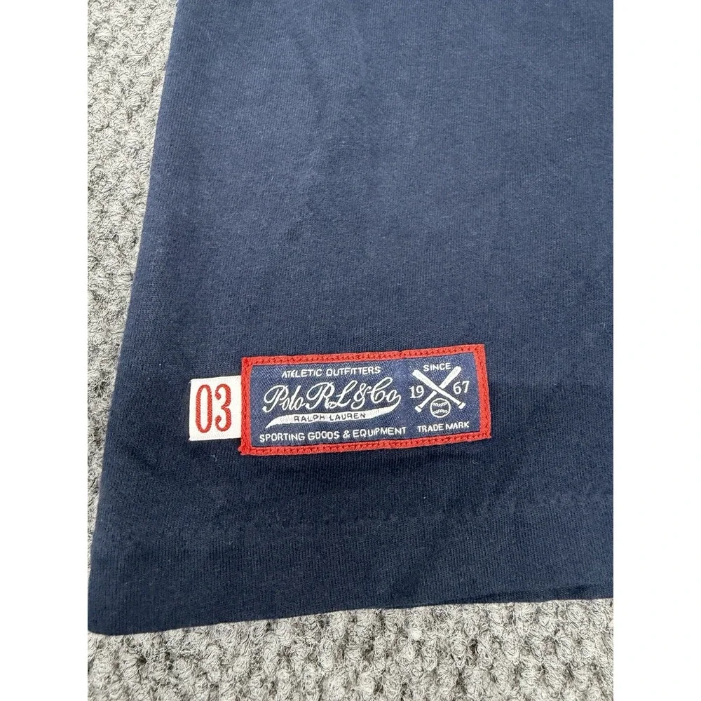 Polo Ralph Lauren x New York NY Yankees Men's XXL Cotton T-Shirt Navy Blue MLB